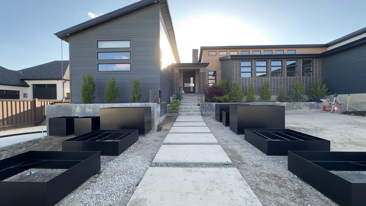 Project Custom Steel Planters for Modern Elegance image