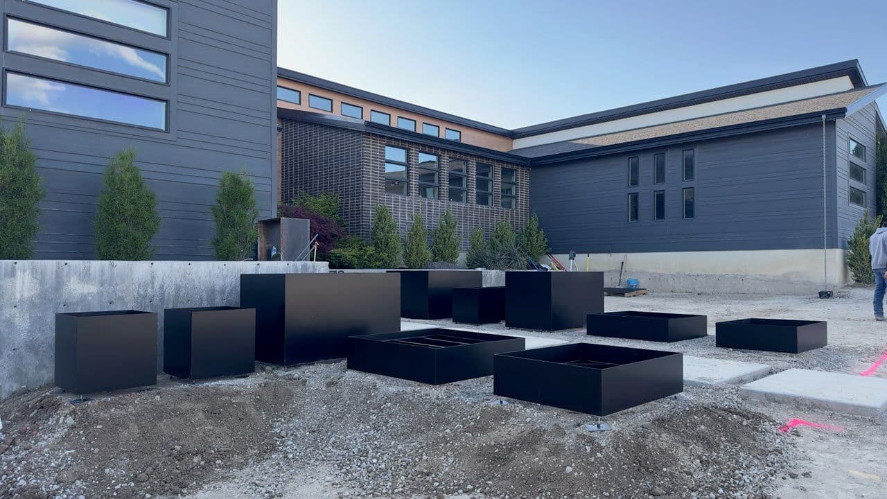 Project Custom Steel Planters for Modern Elegance image