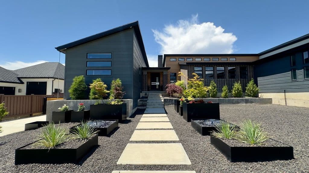 Project Stunning Black Metal Planter Boxes Installation image